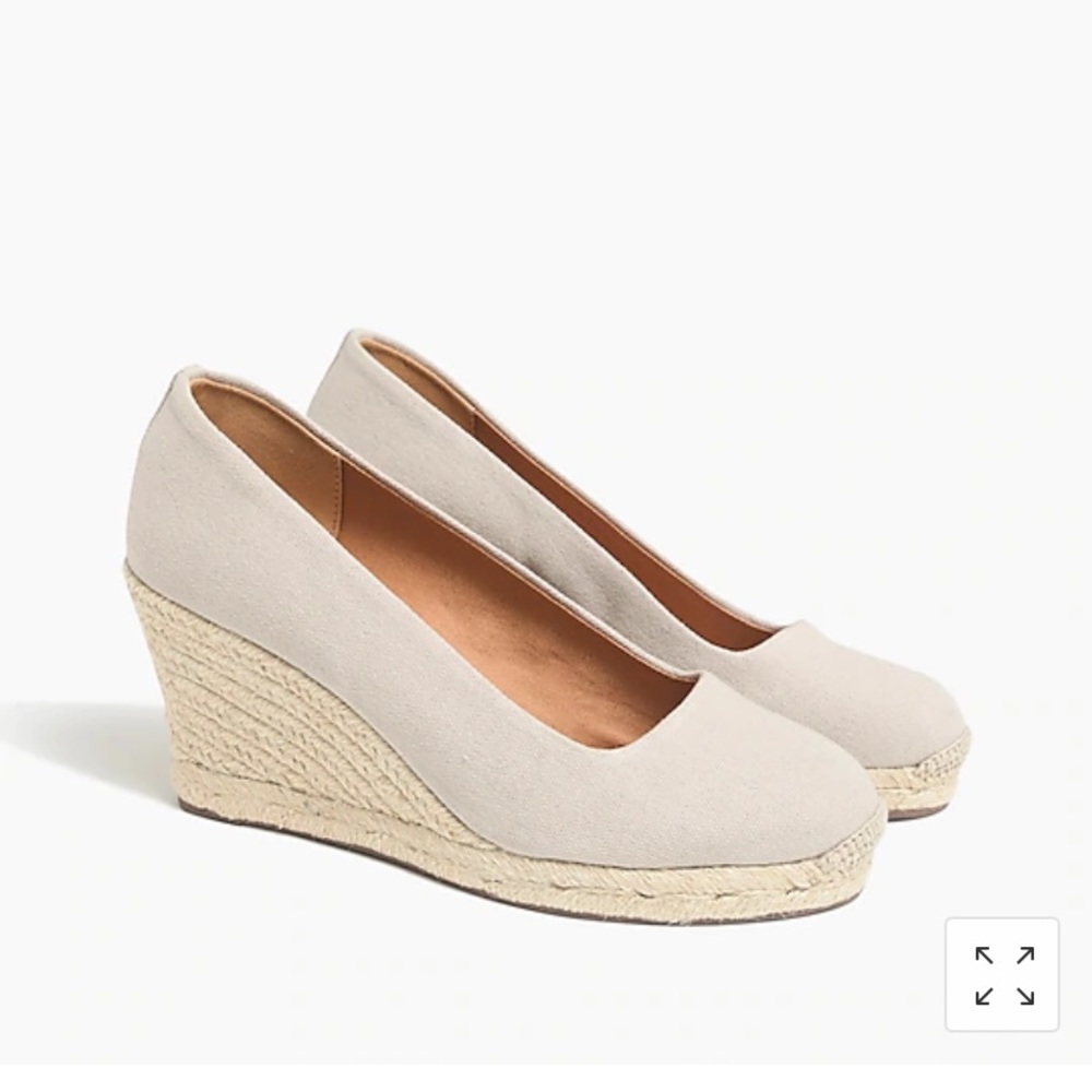 J. Crew Canvas Espadrille Wedges